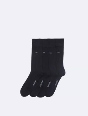 Platta strumpor med logotyp, 4-pack