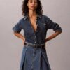 Plisserad minikjol i Denim Plisserad minikjol i Denim