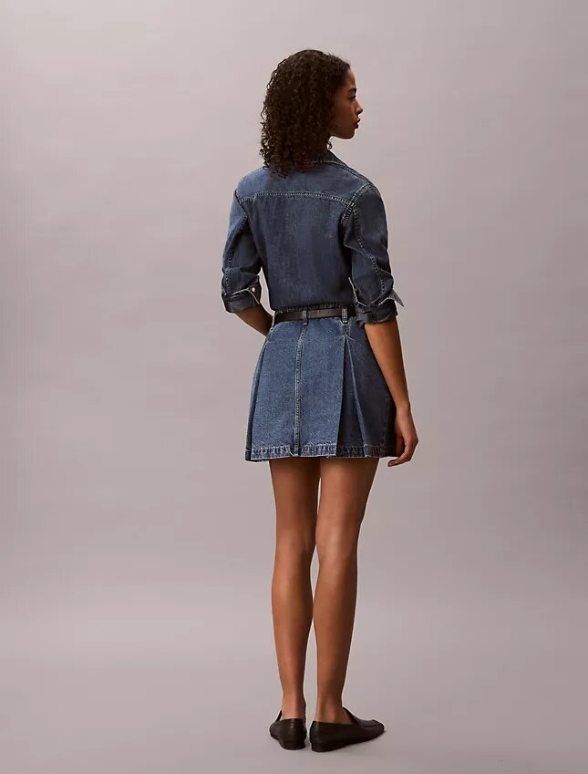 Plisserad minikjol i Denim Plisserad minikjol i Denim