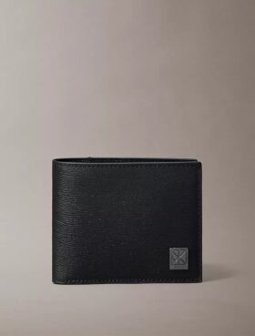 Plånbok med emblem-logotyp och myntfack