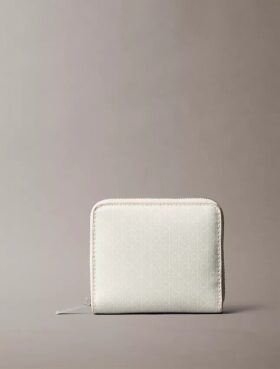 Plånbok med fyrkantig dragkedja och Monogram-mönster över hela ytan