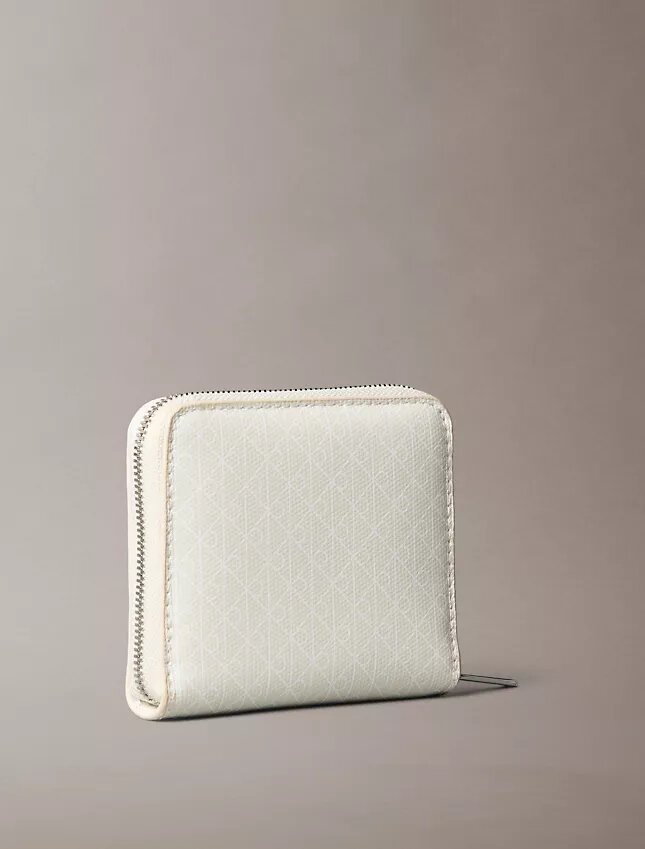 Plånbok med fyrkantig dragkedja och Monogram-mönster över hela ytan Plånbok med fyrkantig dragkedja och Monogram-mönster över hela ytan