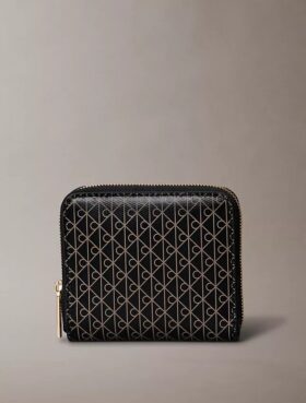 Plånbok med fyrkantig dragkedja och Monogram över hela ytan Plånbok med fyrkantig dragkedja och Monogram över hela ytan