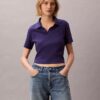 Polo-T-shirt i bomullsribb Polo-T-shirt i bomullsribb