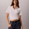 Polo-T-shirt i bomullsribb Polo-T-shirt i bomullsribb