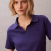 Polo-T-shirt i bomullsribb Polo-T-shirt i bomullsribb