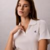 Polo-T-shirt i bomullsribb Polo-T-shirt i bomullsribb