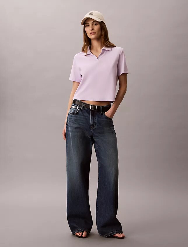 Polo-T-shirt i bomullsribb Polo-T-shirt i bomullsribb
