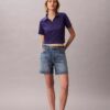 Polo-T-shirt i bomullsribb Polo-T-shirt i bomullsribb