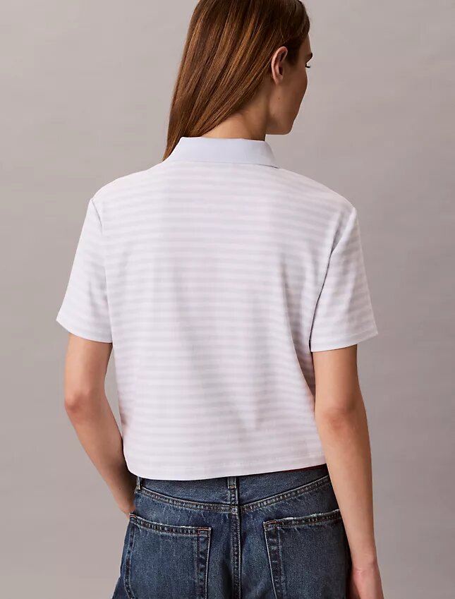 Polo-T-shirt i bomullsribb Polo-T-shirt i bomullsribb