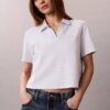 Polo-T-shirt i bomullsribb Polo-T-shirt i bomullsribb