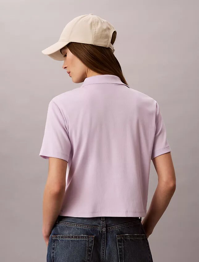 Polo-T-shirt i bomullsribb Polo-T-shirt i bomullsribb