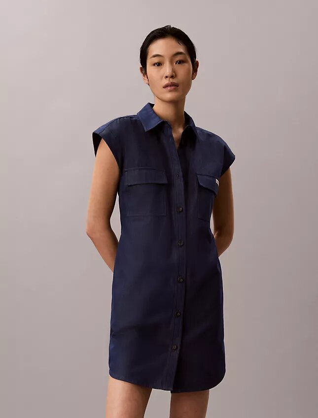 Praktisk Utility Shirt-klänning Praktisk Utility Shirt-klänning