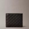 Präglad bifold-plånbok med Monogram-mönster över hela ytan och myntficka
