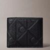 Präglad emblem-logotyp, bifold-plånbok med myntficka Präglad emblem-logotyp, bifold-plånbok med myntficka