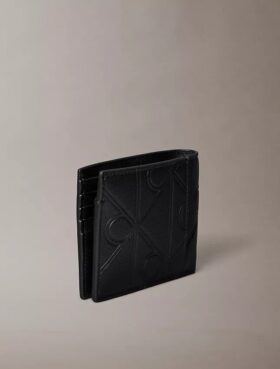 Präglad emblem-logotyp, bifold-plånbok med myntficka Präglad emblem-logotyp, bifold-plånbok med myntficka