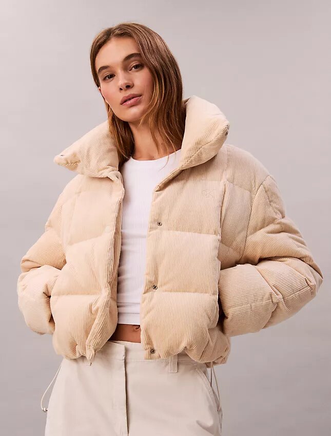 Pufferjacka i corduroy Pufferjacka i corduroy