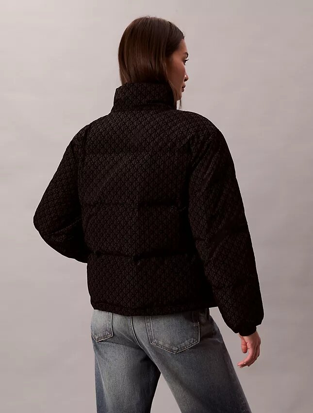 Pufferjacka med Monogram-mönster över hela ytan Pufferjacka med Monogram-mönster över hela ytan