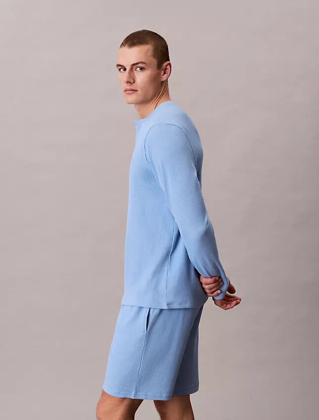 Pyjamasbyxor i våffelstickat Pyjamasbyxor i våffelstickat