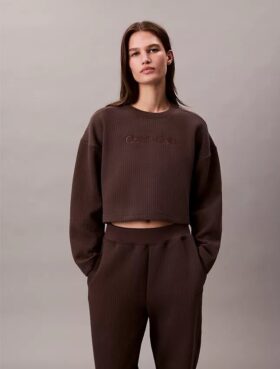 Quiltad fleece-sovtröja
