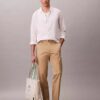Raka byxor i Cotton Stretch Raka byxor i Cotton Stretch