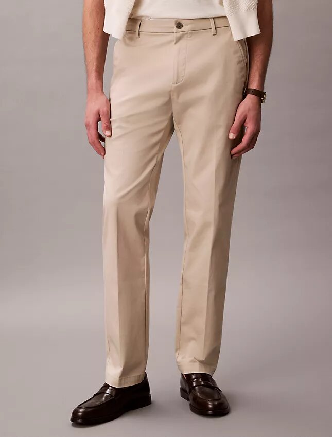 Raka byxor i Cotton Stretch Raka byxor i Cotton Stretch