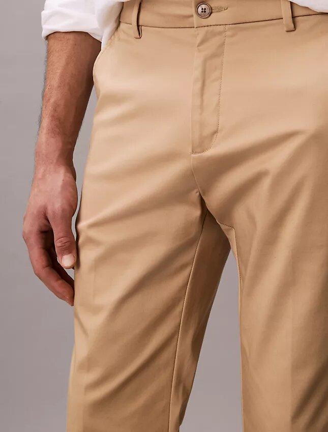 Raka byxor i Cotton Stretch Raka byxor i Cotton Stretch