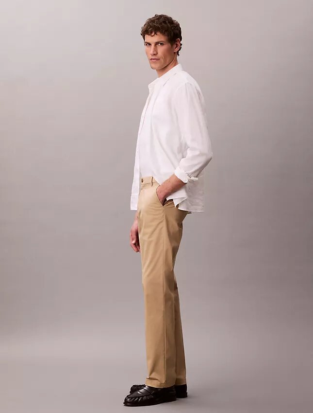 Raka byxor i Cotton Stretch Raka byxor i Cotton Stretch