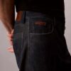 Raka byxor i mocka i 90s Straight-stil Raka byxor i mocka i 90s Straight-stil