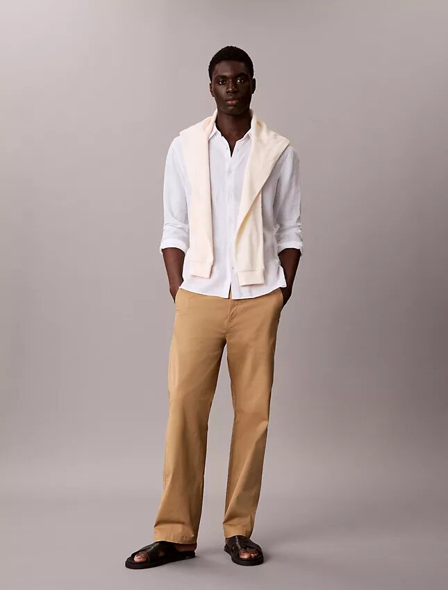 Raka chinobyxor i Cotton Stretch 90s Straight Raka chinobyxor i Cotton Stretch 90s Straight