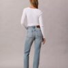Raka jeans med hög midja