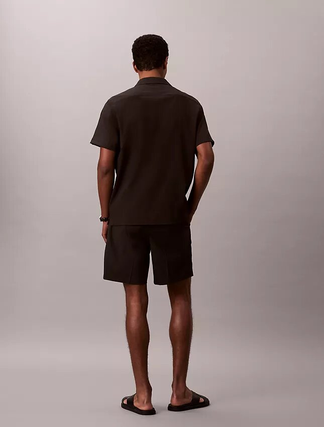 Raka seersucker-shorts med resår, 18 cm Raka seersucker-shorts med resår, 18 cm