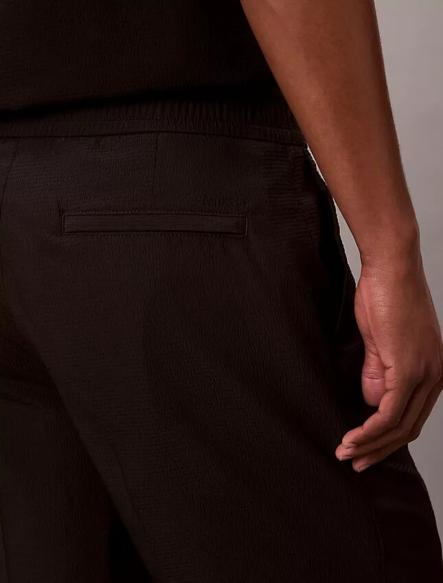 Raka seersucker-shorts med resår, 18 cm Raka seersucker-shorts med resår, 18 cm