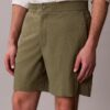 Raka seersucker-shorts med resår, 18 cm Raka seersucker-shorts med resår, 18 cm