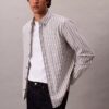 Randig klassisk oxfordskjorta med knappar