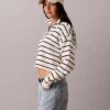 Randig kort topp i frotté med Monogram Randig kort topp i frotté med Monogram