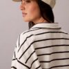 Randig kort topp i frotté med Monogram Randig kort topp i frotté med Monogram
