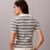 Randig ribbad slim fit-polotröja Randig ribbad slim fit-polotröja