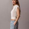 Randiga shorts i bomullspoplin