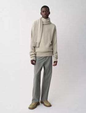 Rex Cashmere Sleeve Scarf Sweater