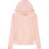 Ribbad, avslappnad hoodie för flickor Ribbad, avslappnad hoodie för flickor