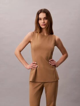 Ärmlös topp i ponte