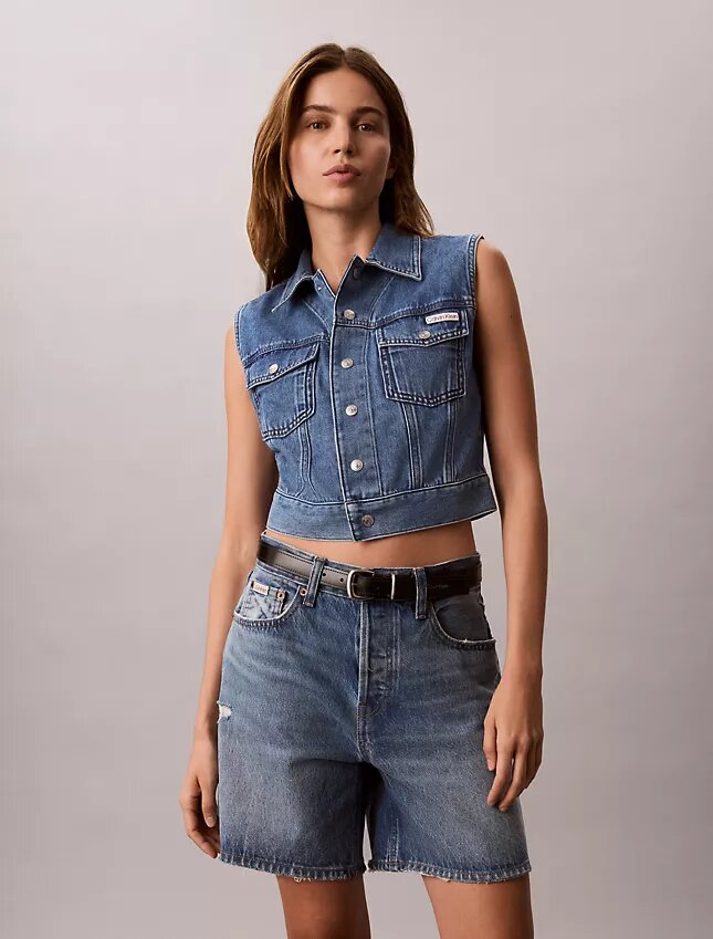 Ärmlös väst i Denim Ärmlös väst i Denim