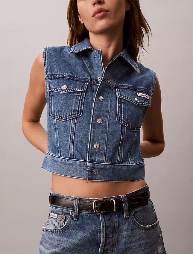 Ärmlös väst i Denim Ärmlös väst i Denim