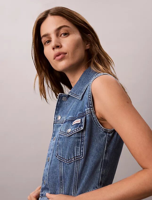Ärmlös väst i Denim Ärmlös väst i Denim