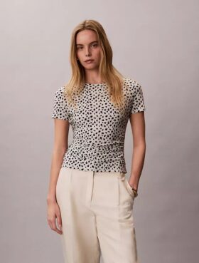 Rynkad slim fit-T-shirt Rynkad slim fit-T-shirt