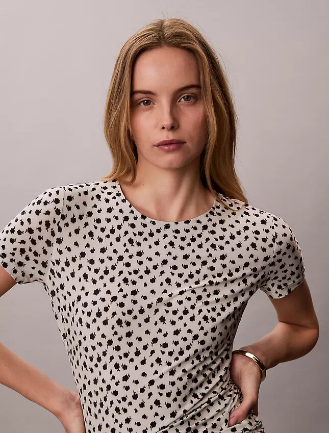 Rynkad slim fit-T-shirt Rynkad slim fit-T-shirt