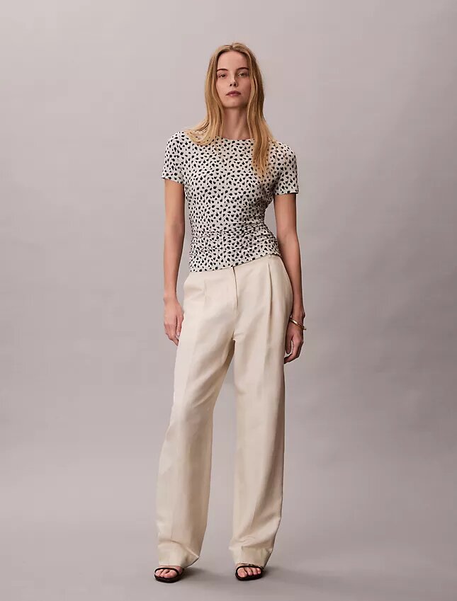 Rynkad slim fit-T-shirt Rynkad slim fit-T-shirt