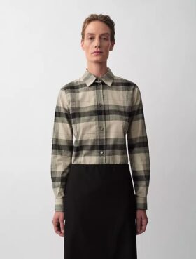 Scarlett rutig skjorta med knappar