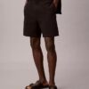 Seersucker-shorts med dragkedja Seersucker-shorts med dragkedja